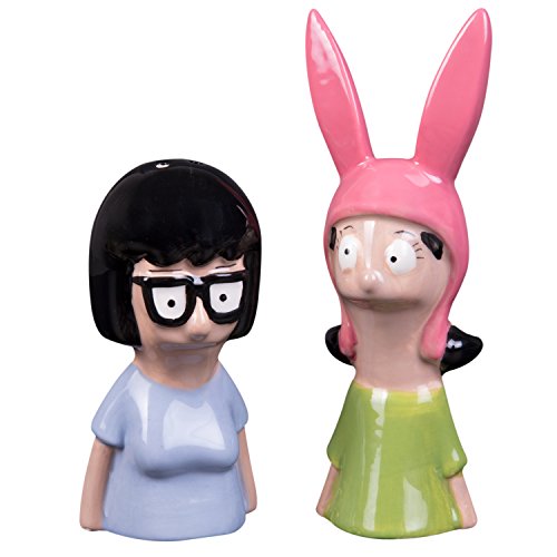 Bob's Burgers Tina and Louise Salt and Pepper Shaker Set - Ceramic - Great Gift for Bobs Burgers Fans