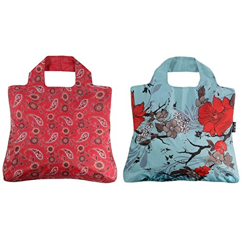 Envirosax Reusable Shopping Bags (Set of 2), Red & Blue