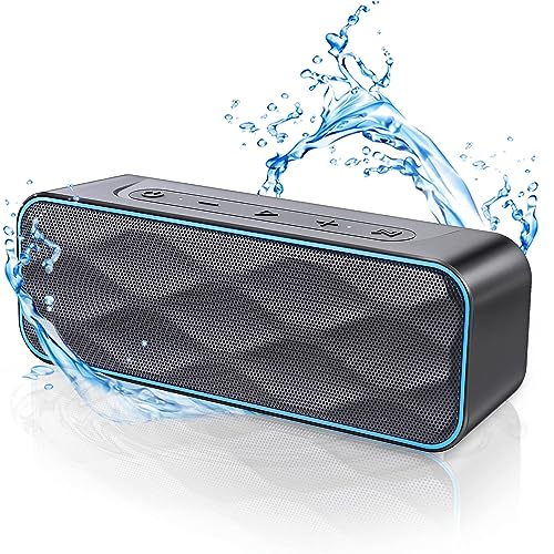 Maoifaec 20W Waterproof Bluetooth Speaker, Portable Wireless Speakers with 28H Playtime, IPX7 Waterproof, Wireless Stereo Pairing, Bluetooth 5.0 Speaker for Shower Home Outdoors Travel