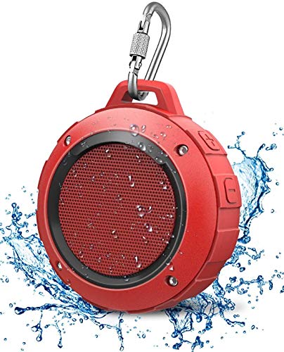 Kunodi Outdoor Waterproof Bluetooth Speaker, Wireless Portable Mini Shower Travel Speaker with Subwoofer, Enhanced Bass, Built in Mic for Sports, Pool, Beach, Hiking, Camping