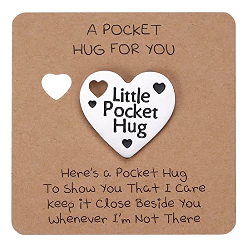 Pocket Hug Token Long Distance Relationship Gifts Women Her Teen Girls Daughter Sobriety Thinking of You Birthday Just Because Gifts Christmas Thanksgiving Valentines Easter Stuffers Mothers Day