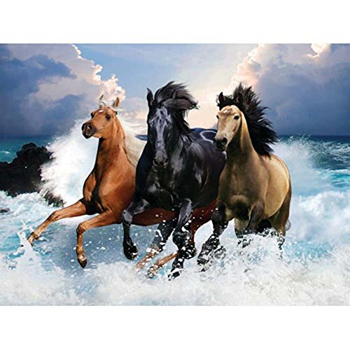 Wave Runners - 300 Piece Jigsaw Puzzle Heavenly Horses Series by Lafayette Puzzle Factory