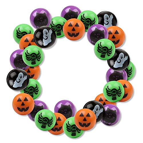 6 Dozen (72) Bright Halloween Bouncing Balls 1'; Perfect for Trick or Treat; Classroom Giveaways; Party Favors; by Fun Express