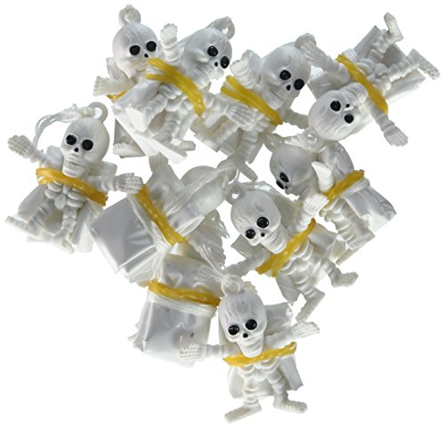 Amscan 10 Count Skeleton Paratroopers | Halloween Trick or Treat, Multicolor,1 1/2' x 1 1/4' x 7/8'