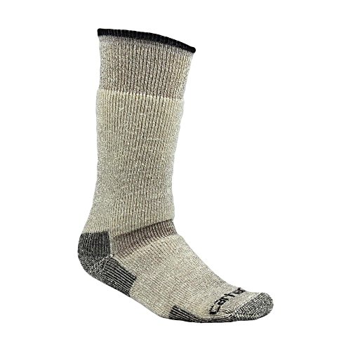 Carhartt Men's LG (US Heavyweight Synthetic-Wool Blend Boot Sock (Closeout), Tan, Shoe: 6-12