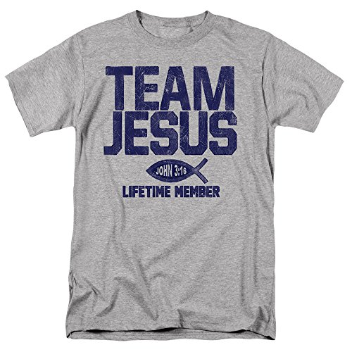 Popfunk Team Jesus T Shirt & Stickers (Medium) Athletic Heather