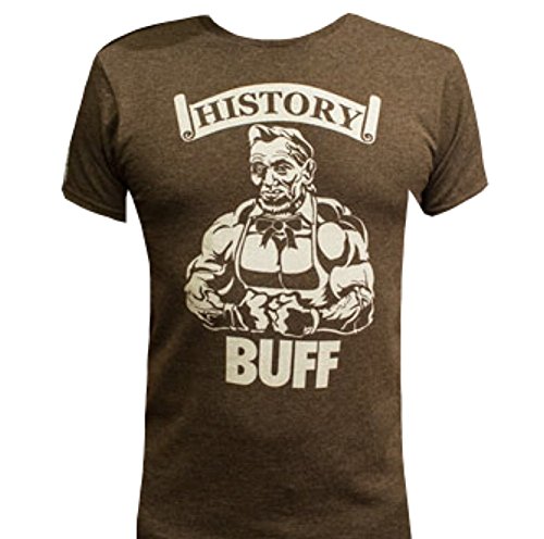 History Buff T-Shirt-Funny Humorous Novelty Shirt Heather Brown Large