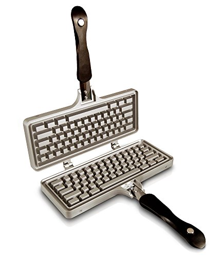 The Keyboard Waffle Iron, Stovetop Waffle Maker, Makes Extra Large Waffles