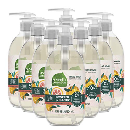 Seventh Generation Hand Soap, Mandarin Orange & Grapefruit , 12 Fl Oz (Pack of 8) - (Packaging May Vary)