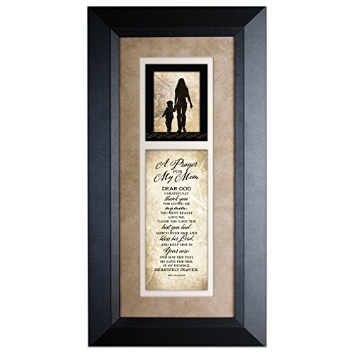 Dexsa Prayer for My Mom Wood Frame Wall Plaque for Mother’s Day, Birthday Gift for Mom, Made in USA, Bonus Mom Gift, Mother-in-Law Picture Frame, Best Mom Plaque from Son or Daughter, 8x16 inches