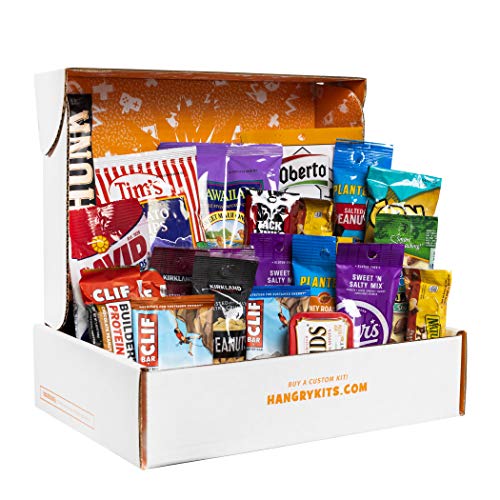 MEGA MAN HANGRY KIT - Gift for Men - College Care Package - Full Of What Men Crave - Nuts, Meat, Protein, and All Other Types of Snacks (22 Items)