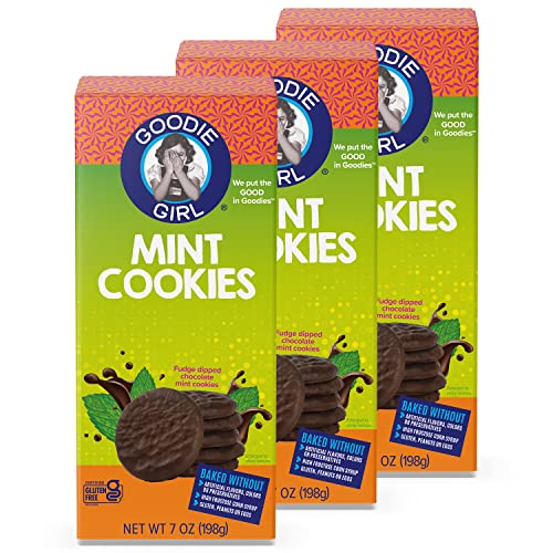 Goodie Girl Gluten Free Cookies | Mint Cookies | Gluten Free | Peanut Free | Egg Free | Kosher (7oz Boxes, Pack of 3)