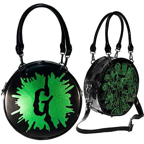 Kreepsville Goosebumps G Splat Glitter Purse Bag Black