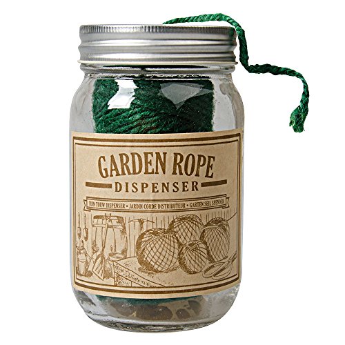 Green Garden Twine in a Jar Dispenser