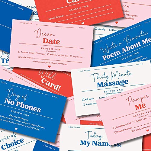 20 Romantic Love Coupons for Husband, Wife, Boyfriend, Girlfriend - Couples Coupon Book Perfect for Anniversaries, Birthdays, Valentine’s Day & More!