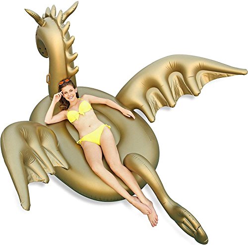 Giant Inflatable 103' Golden Dragon Pool Float - Luxy Float