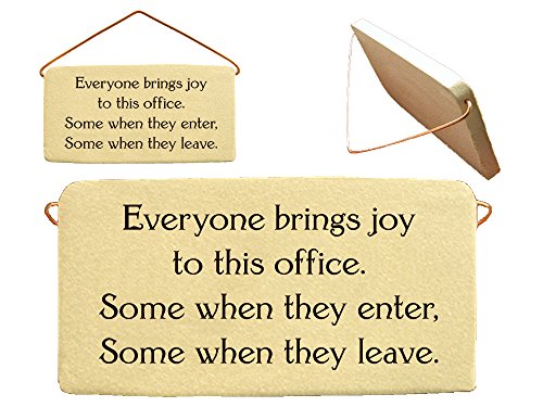 Mountain Meadows Pottery Everyone Brings Joy to This Office. Some When They Enter, Some When They Leave. Ceramic Wall plaques Handmade in The USA for Over 30 Years.