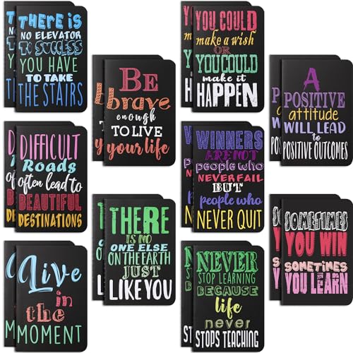 Inspirational Gifts Notepads Mini Motivational Journal Notebook Bulk Small Pocket Notepads for Office Home Church Christian Gift Supplies, 10 Styles(Bright Style,20 Pieces)