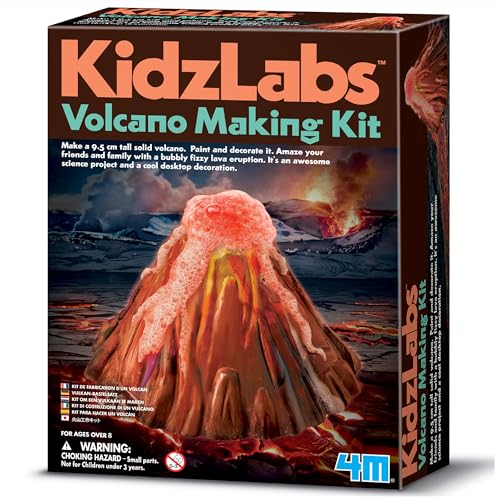 4M KidzLabs Volcano Making Kit, DIY Science Kit STEM, For Boys & Girls Ages 8+