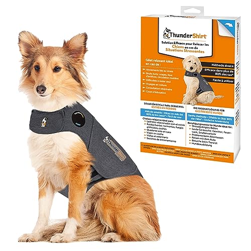 ThunderShirt for Dogs, Large, Heather Gray Classic - Dog Anxiety Relief Calming Vest