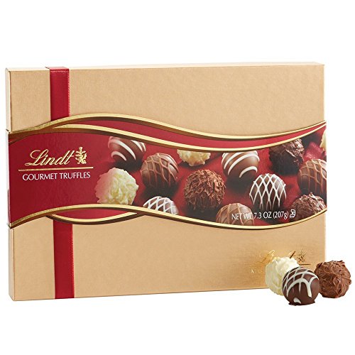 Lindt Assorted Chocolate Gourmet Truffles, Gift Box, Kosher, 7.3 Ounce