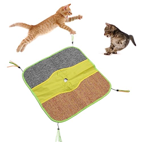 Multifunctional Cat Scratch Play Mat Interesting Sisal Scratching Pad Rug for Kitten cat scratching mat