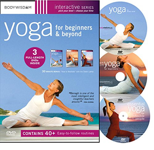 Yoga for Beginners DVD Deluxe Set with 40+ Yoga Video Workouts: Yoga for Stress Relief, AM-PM Yoga & Inflexible People. Easy Yoga for Seniors & much More