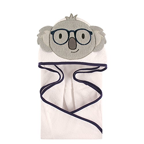 Hudson Baby Unisex Baby Cotton Animal Face Hooded Towel, Koala, One Size