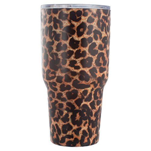 BonBon 30oz Travel Mug Vacuum Insulated Cup (Leopard Print)
