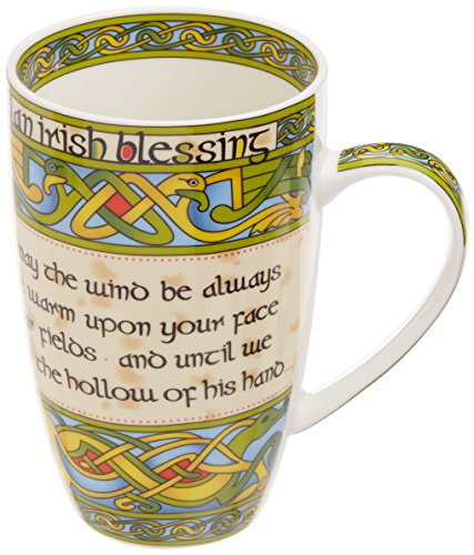 Irish Blessing bone china mug -'May the road rise to meet you. May the wind be always at your back.' An Irish Gift designed in Galway Ireland by Irish Weave by Royal Tara.
