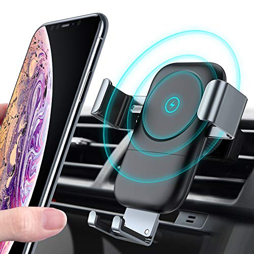 TORRAS Wireless Car Charger Mount, Auto-Clamping Gravity Fast Cell Phone Charger Holder Compatible with iPhone 11 Pro Max/Xs/Xs Max/XR/X / 8/8 Plus, Galaxy Note 10 / S10 / S9+ / S8, More