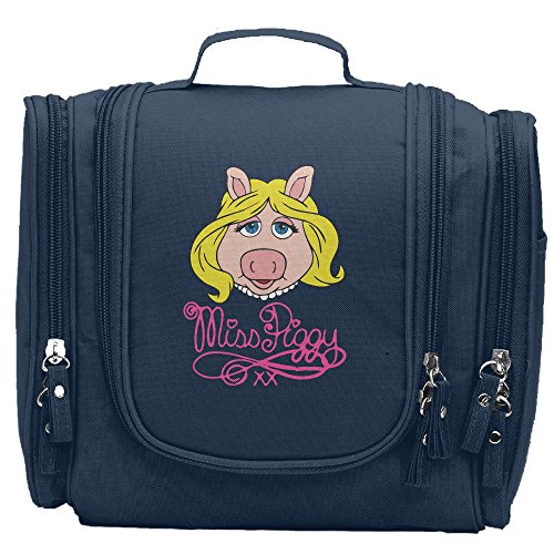 Women's Miss Piggy Makeup Organizer/Cosmetic Bag/Toiletry Bag/Hanging Travel Toiletry Organizer Navy