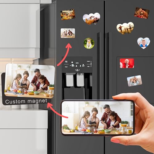 Custom Magnet Add Your Photo Fridge Magnets Home Decoration Photo Refrigerator Magnets Office and Kitchen Locker Magnets (Rectangle（1pcs）)