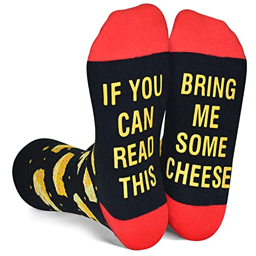 Cheese Lovers Gifts Funny Cheese Socks for Women Men Dad Mom Grandpa Grandma