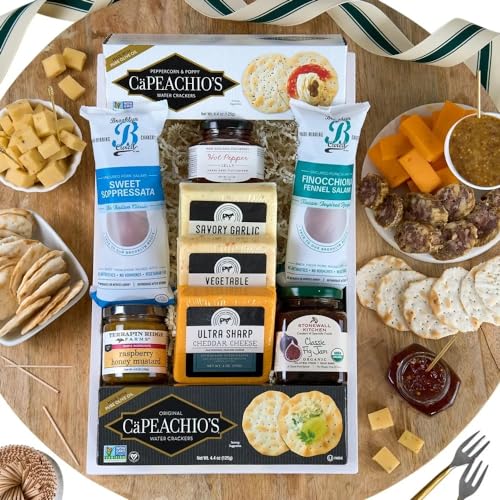 Artisan Meat & Cheese Platter - Charcuterie Gift Tray by GourmetGiftBaskets.com