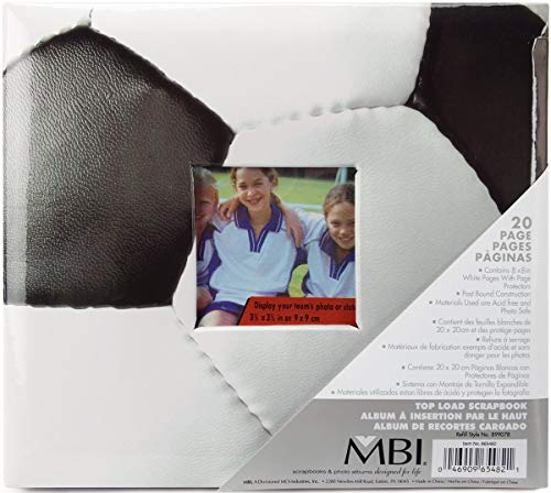 MCS MBI 9.6x8.5 Inch Soccer Theme Scrapbook Album with 8x8 Inch Pages with Photo Opening (865482)