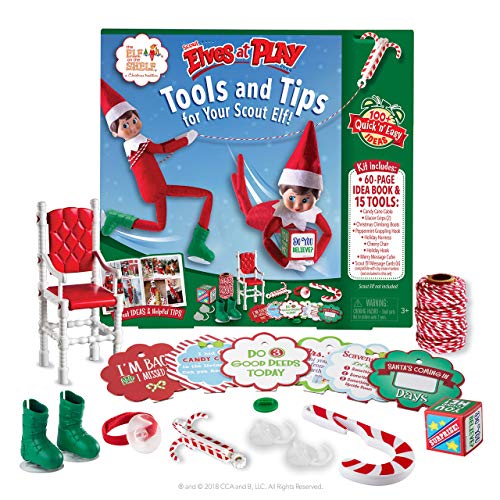 The Elf on the Shelf Elves at Play Tools and Tips for Your Scout Elf - 60-Page Guide Book with 100+ Quick and Easy Ideas and 15 Scout Elf Tools - Scout Elf Not Included