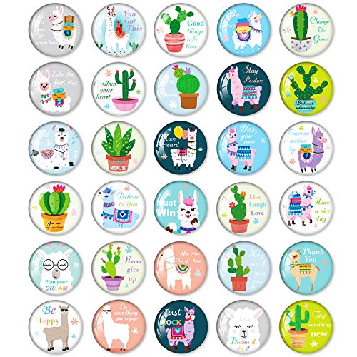 MORCART 30 Alpaca Refrigerator Magnets Cute Funny Magnets Kitchen School Classroom Whiteboard Office Magnetic Board Decorative Magnets Gifts for Adults Kids