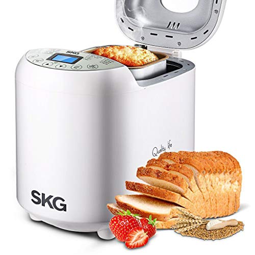 SKG Automatic Bread Machine with Recipes Multifunctional Loaf Maker for Beginner Friendly - 1LB