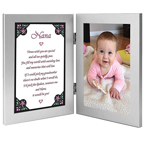 Poetry Gifts Nana Sweet Poem from Grandchild for Birthday or Christmas, Add 4x6 Inch Photo to Attached Frame