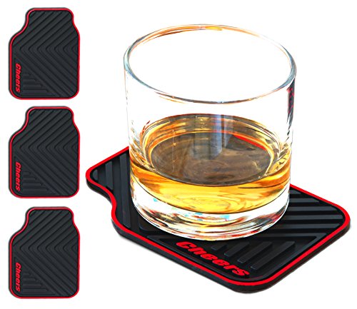 Triple Gifffted Silicone Drink Coasters, Funny Gag Novelry Gifts Ideas for Him,Car Enthusiasts Lovers,Mechanic Guy Man Cave Garage,Brother,Son,Dad,Birthday Christmas,Stocking Stuffer,Dirty Santa