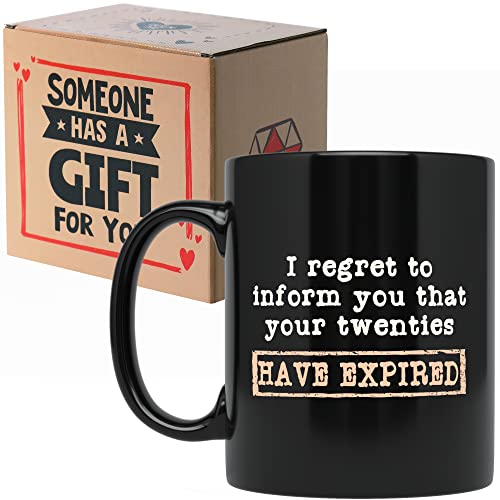 30th Birthday mug for men or women | Funny gift for someone who is turning 30 years old | Original and unique gift idea for him or her | I Regret Twenties