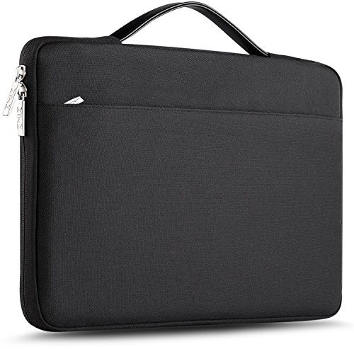 ZINZ Laptop Sleeve 15 15.6 16 Inch Case Briefcase, Compatible MacBook Pro 16 15.4 inch, Surface Book 2/1 15' Super Slim Spill-Resistant Handbag for Most Popular 15'-16' Notebooks, Black