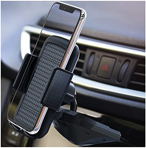 Bestrix Cell Phone Holder for Car, CD Slot Car Phone Holder, Hands Free Car Mount with Strong Grip Universal for iPhone14/13/12/11/11Pro/Xs MAX/XR/XS/X/8/7/6 Plus, Galaxy S22/S21/S20/S10+/S10e/S9/S9+