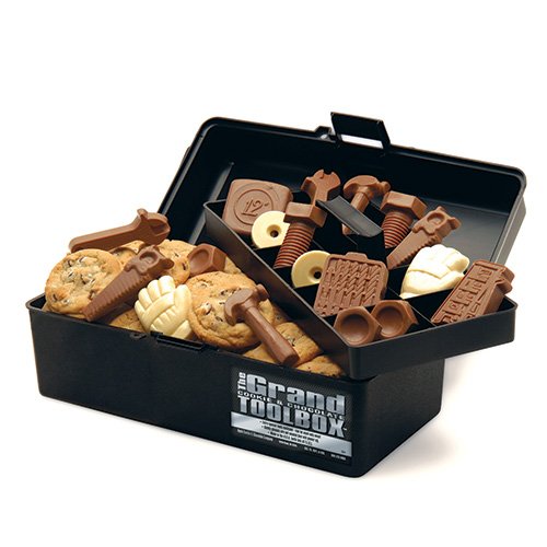 The Grand Cookie and Chocolate filled Toolbox Fresh Baked Cookies and Chocolate Tools by Apple Cookie & Chocolate Co.