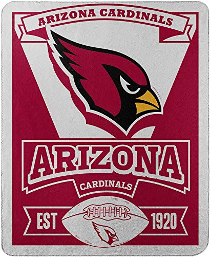 Northwest NFL Arizona Cardinals Unisex-Adult Fleece Throw Blanket, 50' x 60', Marque