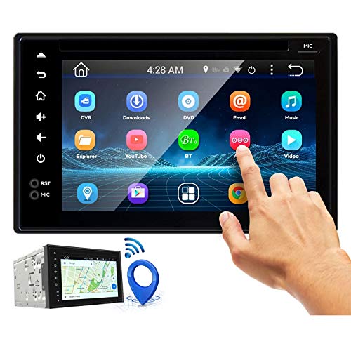 Double DIN Android Stereo Receiver - Car Head Unit System w/ Rear View Backup Camera Support, 6 Inch Touchscreen LCD, 3G WiFi, Bluetooth, CD DVD Player, GPS Navigation, USB, Radio - Pyle PLDNAND621