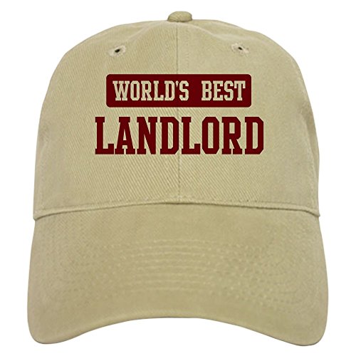 CafePress Worlds Best Landlord Cap Unique Adjustable Baseball Hat Khaki