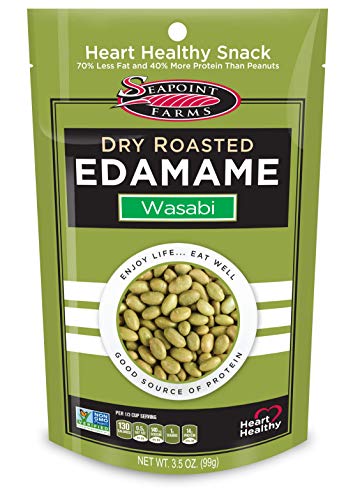 Seapoint Farms Wasabi Dry Roasted Edamame, Healthy Gluten-Free Snacks, 12-Pack, 3.5 Ounce (Pack of 12)