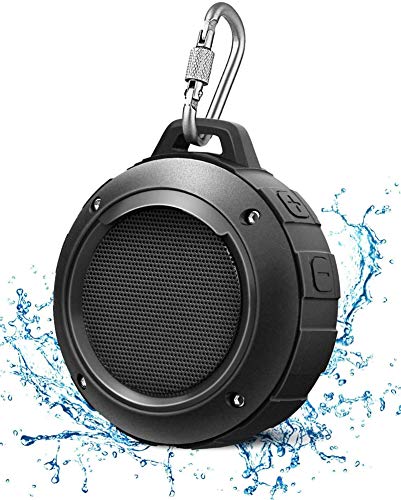 Kunodi Outdoor Waterproof Bluetooth Speaker, Wireless Portable Mini Shower Travel Speaker with Subwoofer, Enhanced Bass, Built in Mic for Sports, Pool, Beach, Hiking, Camping